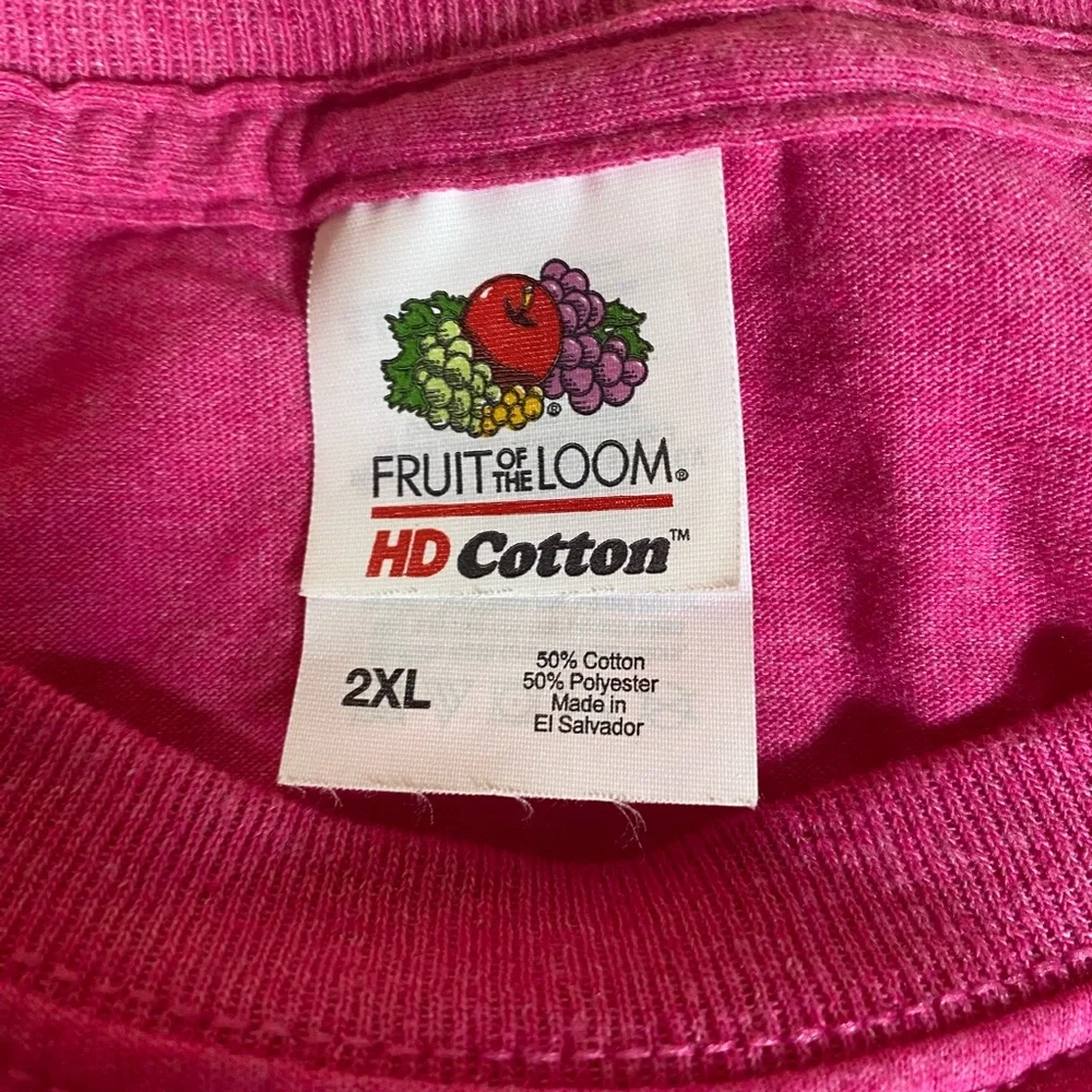 Daytona Beach Florida Pink T Shirt Top Size 2XL Womens Fruit Of The Loom - Picture 3 of 6